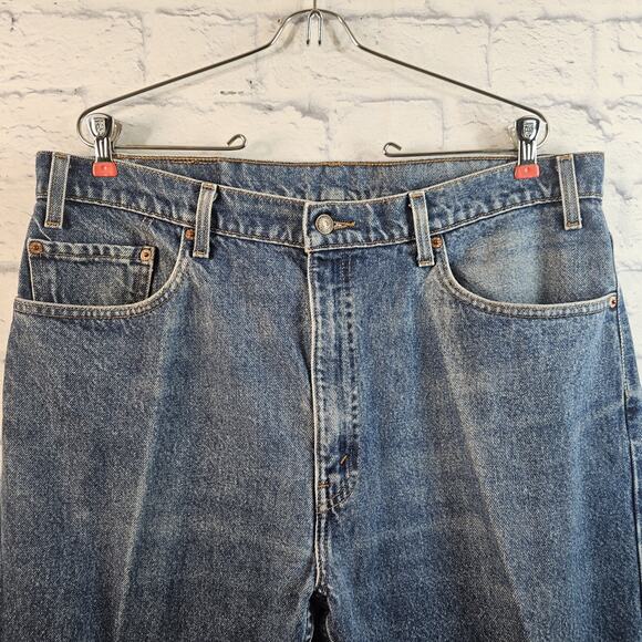 VTG Levis 505 Jeans Men 38x30 Denim Regular Fit Straight Leg Red Tab 90s - Picture 2 of 9